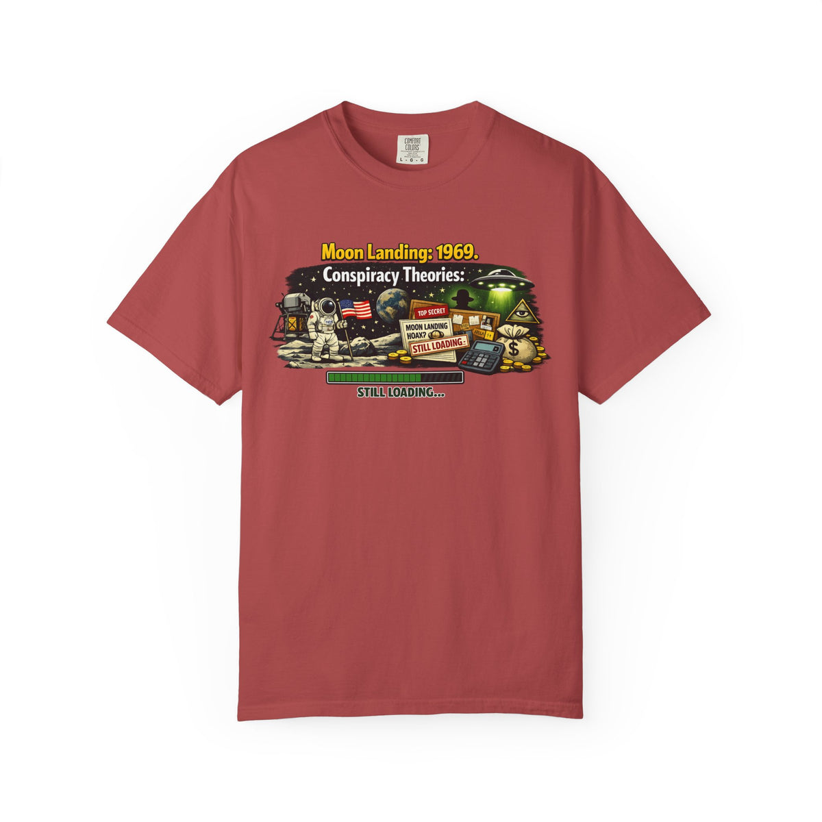 Color: Crimson | Moon Conspiracy Unisex Garment-Dyed T-shirt