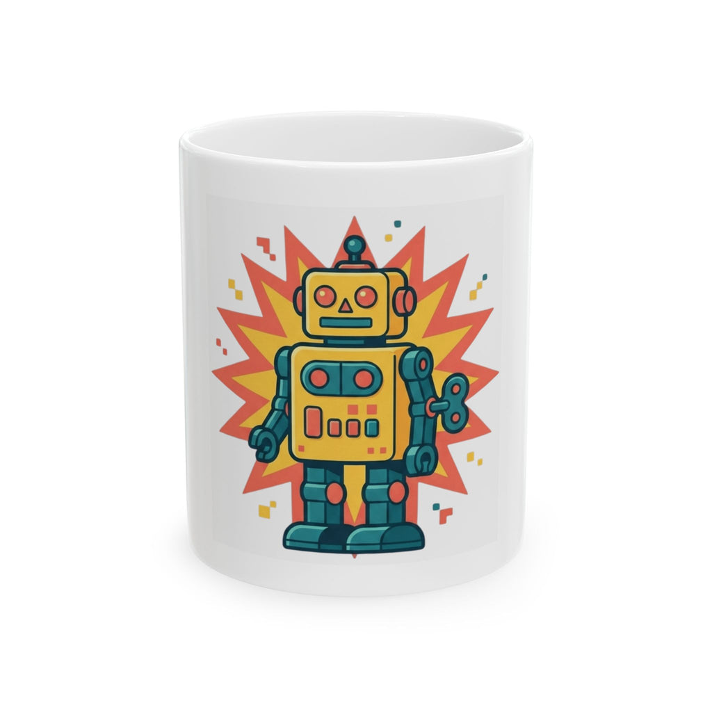 "Toy Robot" White Ceramic Mug