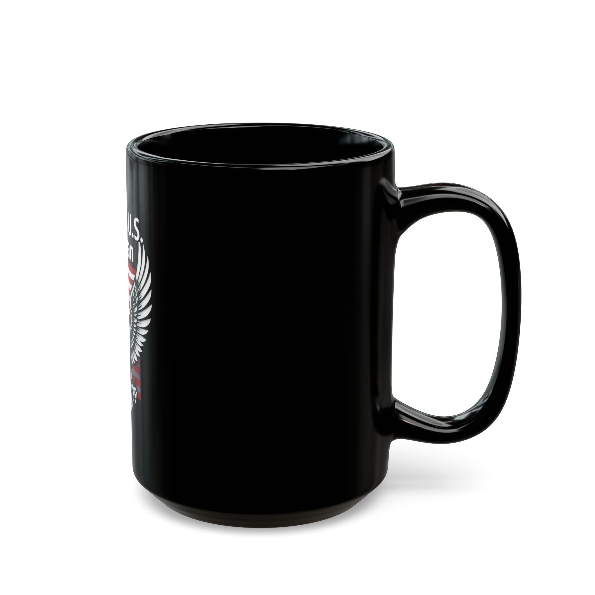 "Proud Veteran" Black Ceramic Mug