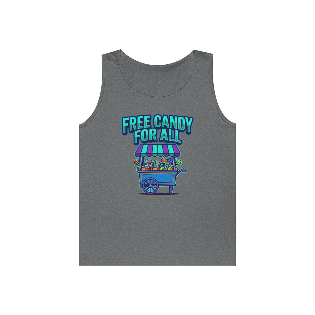 Color: Graphite Heather | Free Candy For All Tank Top