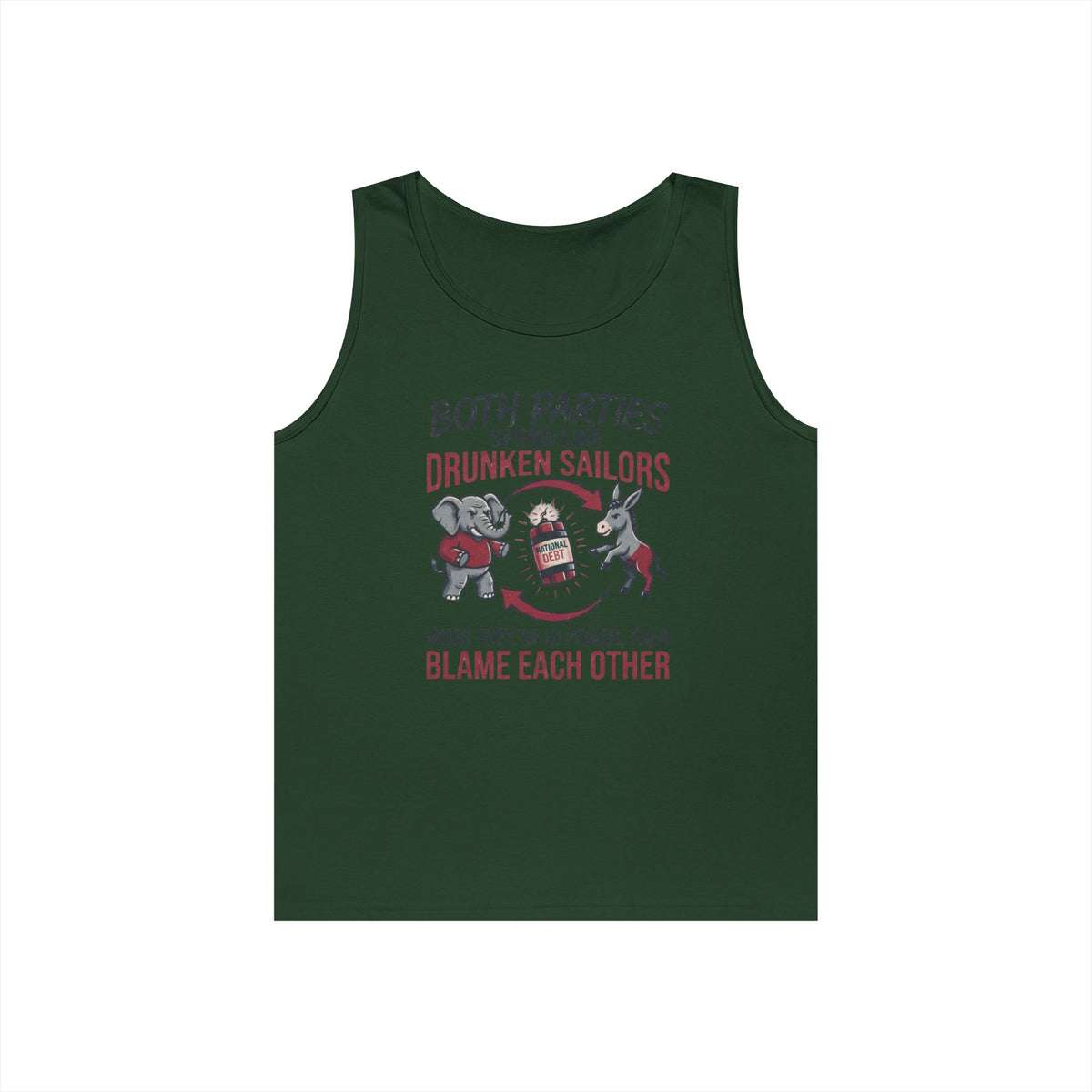 Color: Forest Green | Protest Series - Audit The Spending Tank Top