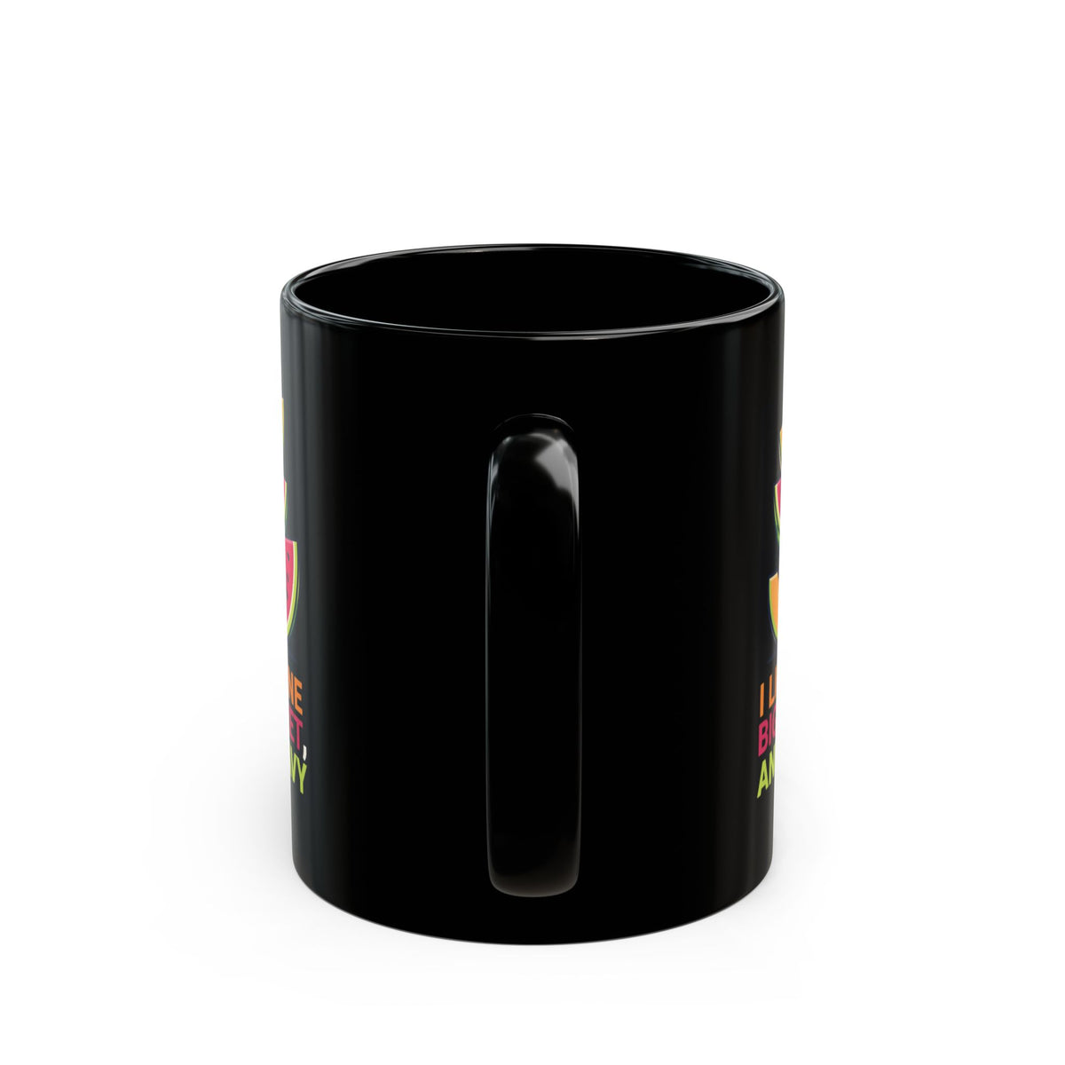 "Big Sweet and Heavy" Black Ceramic Mug