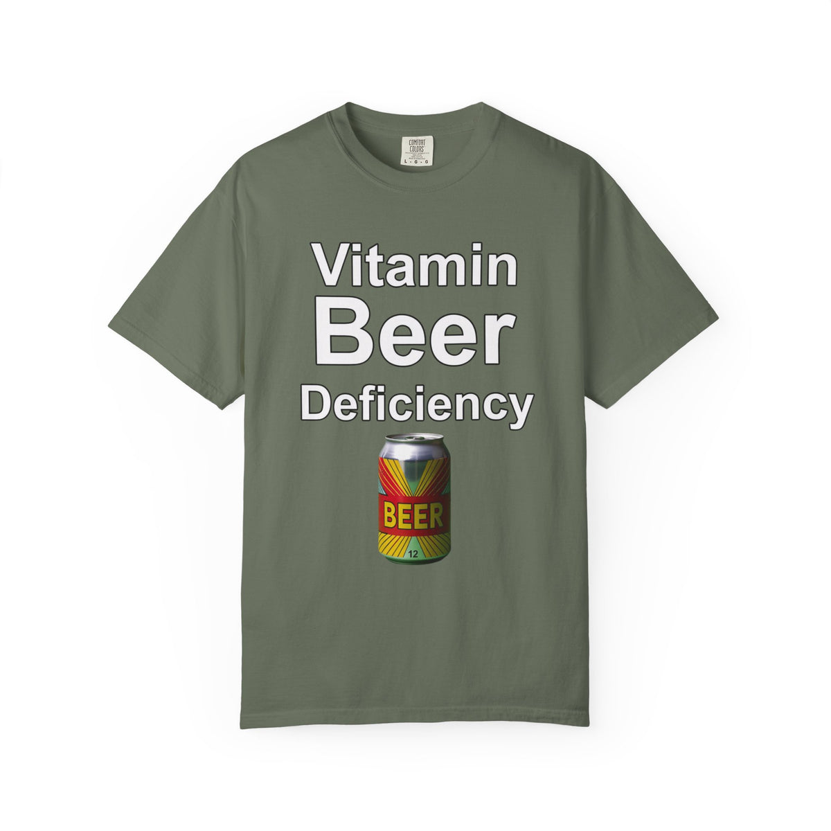 Color: Moss | Vitamin Beer  Unisex Garment-Dyed T-shirt