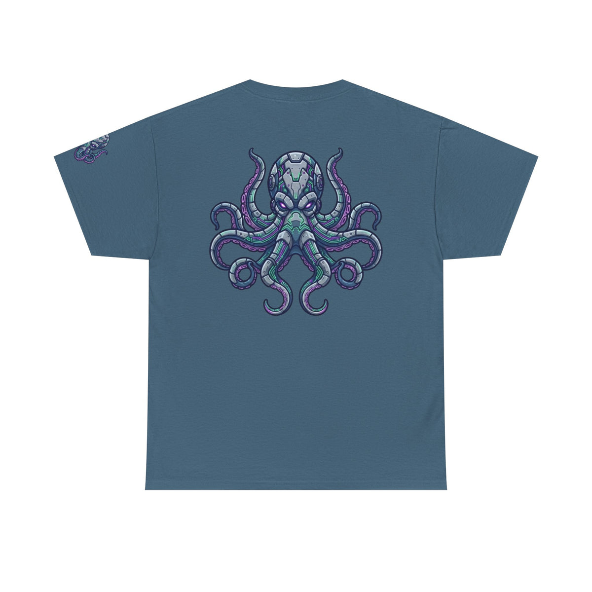 Color: Indigo Blue | Cyber Octopus Premium Graphic Tee