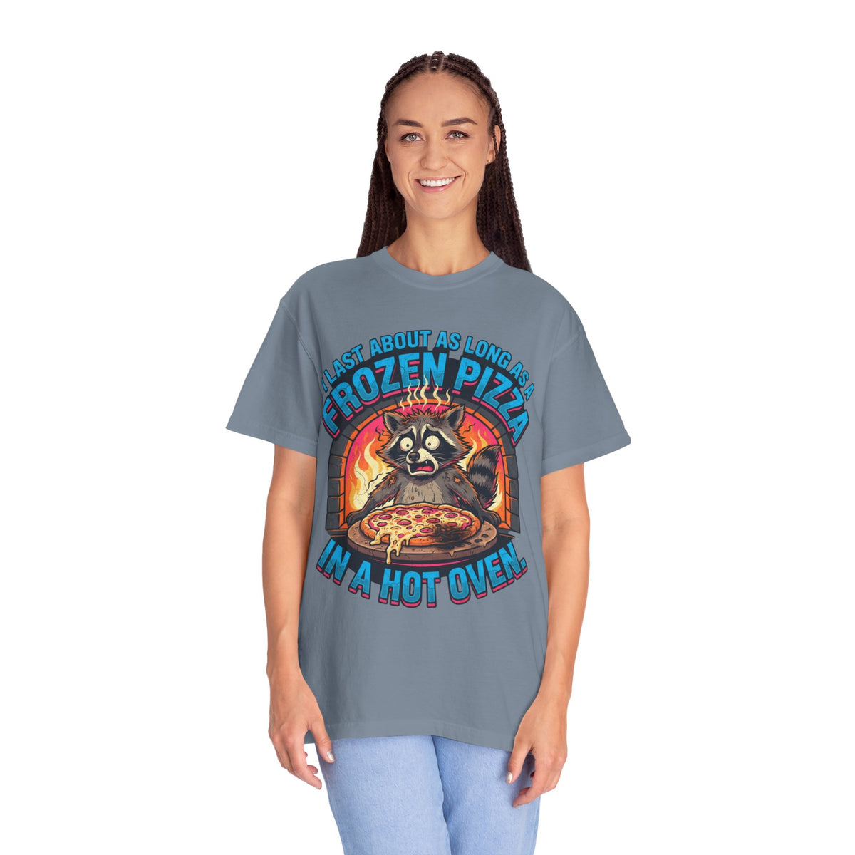 Color: Blue Jean | Frozen Pizza in a Hot Oven Unisex Garment-Dyed Tee