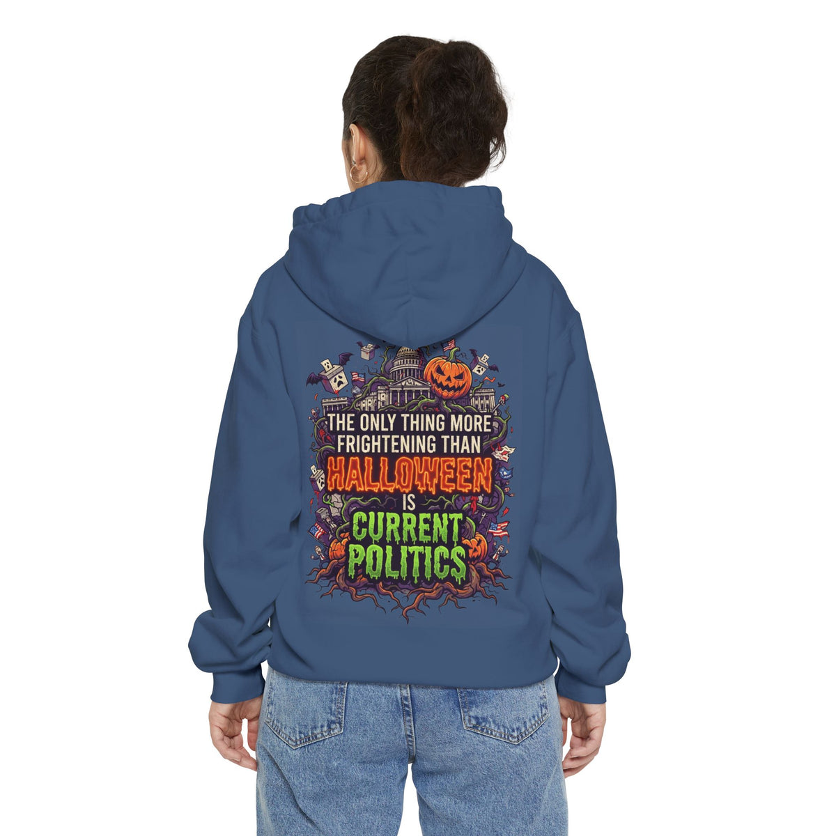 Color: True Navy | Current Politics Garment-Dyed Hoodie