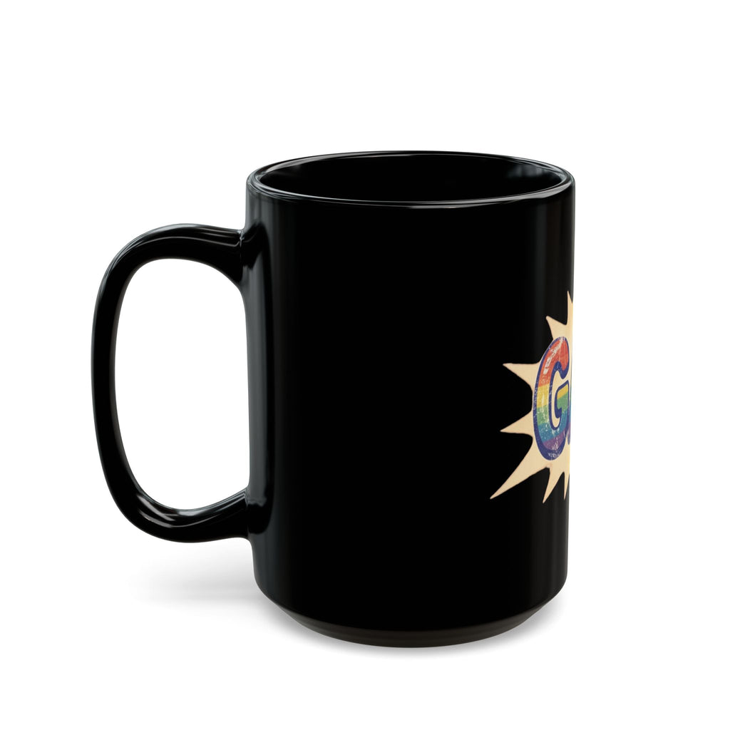 "Jesus is Gay For Me" Black Ceramic Mug — Graphic