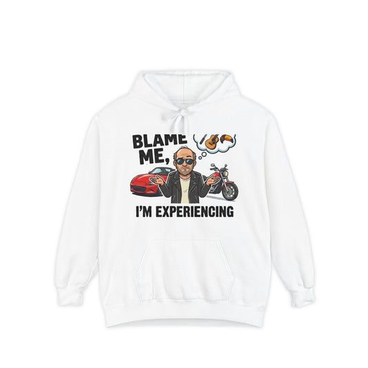 Color: White | Dudepause: It's a Thing | Garment-Dyed Hoodie — AttitudeShirts