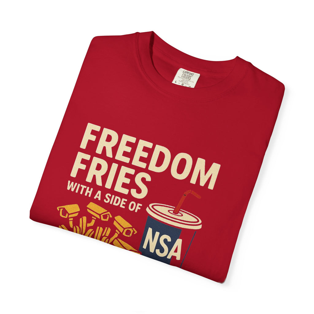 "Freedom Fries (With Extra Eyes)" Unisex Garment-Dyed T-shirt