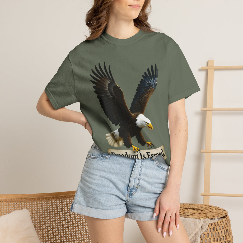 "Freedom is Earned" Unisex Garment-Dyed T-shirt