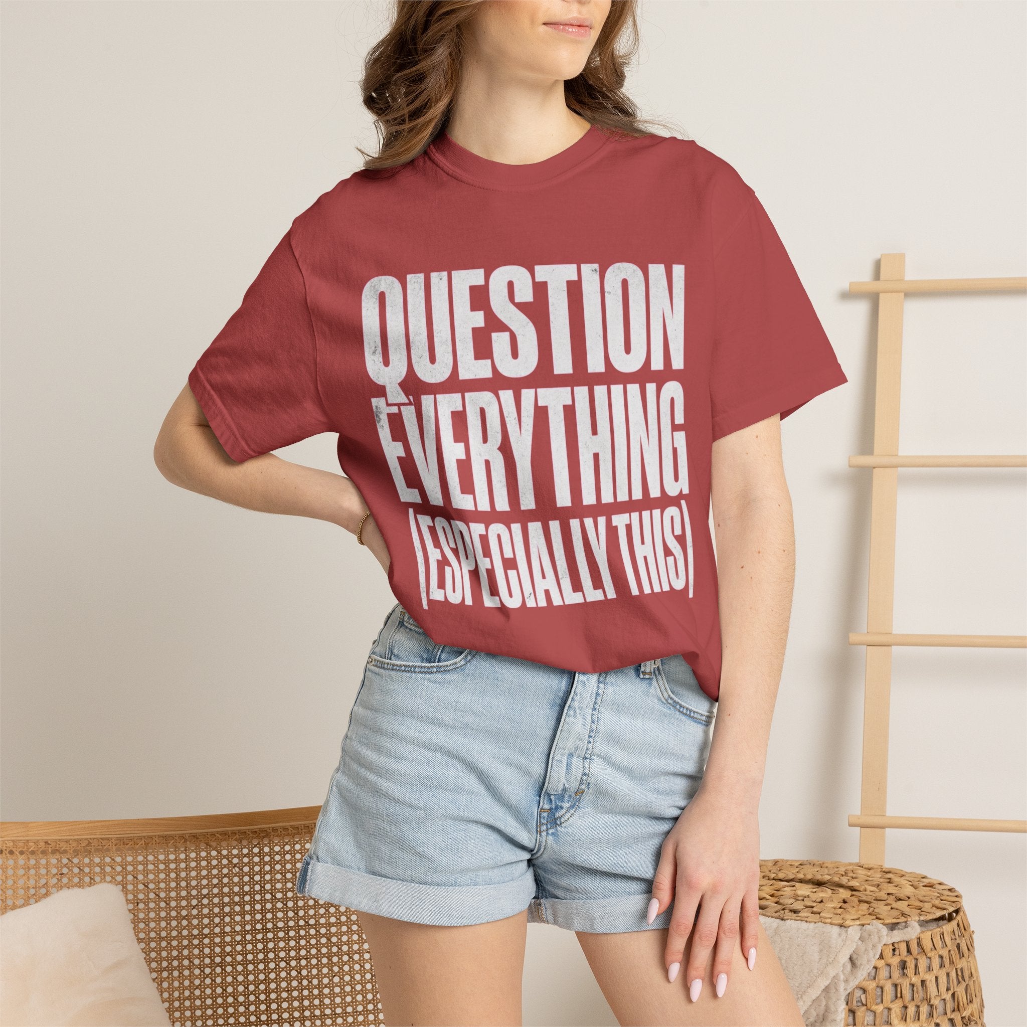 "Question Everything" Unisex Garment-Dyed Tee