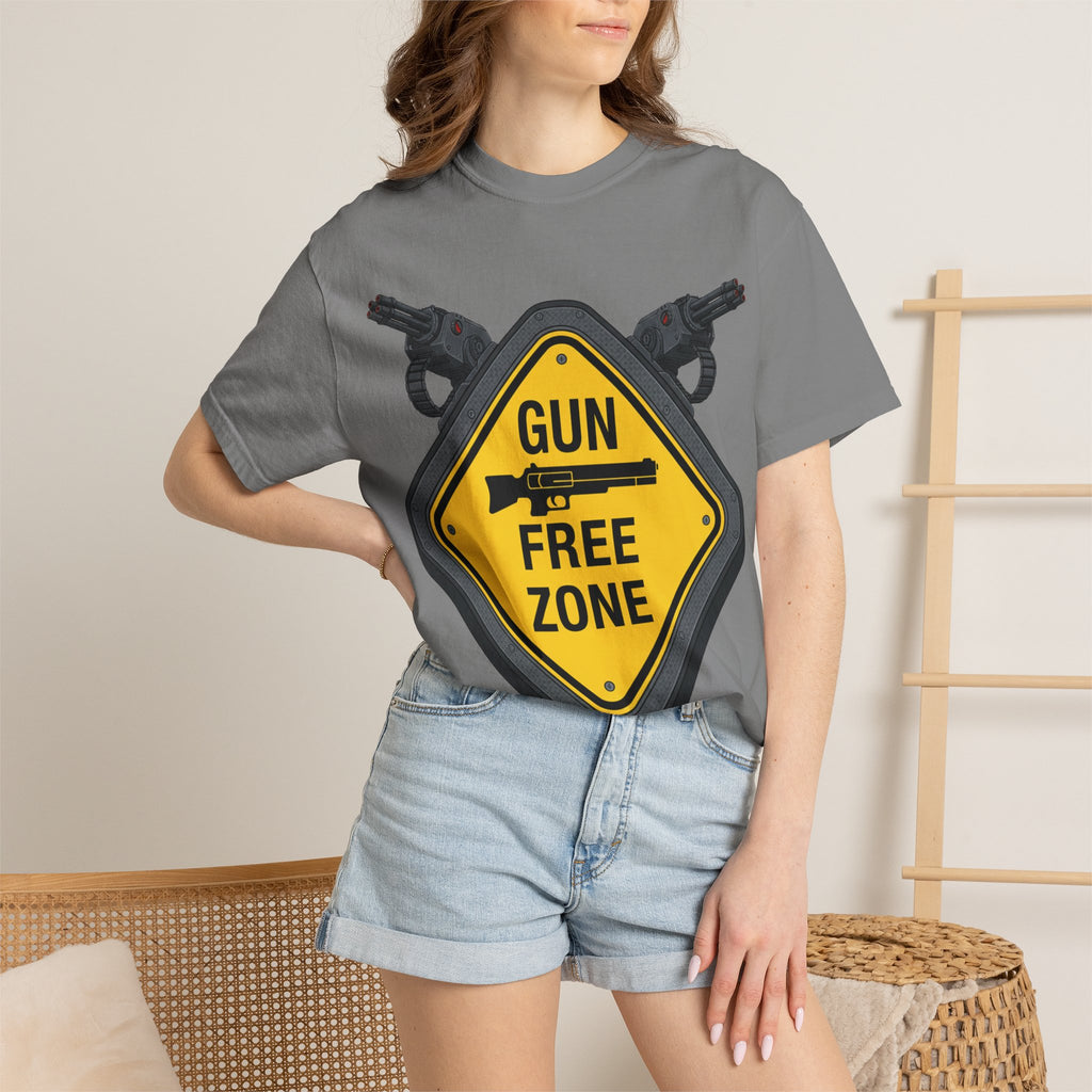 "Gun Free Zone (Heavy Metal Edition)" Unisex Garment-Dyed T-shirt