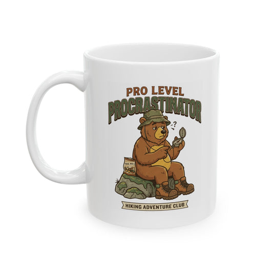 "Pro Level Procrastinator" White Ceramic Mug
