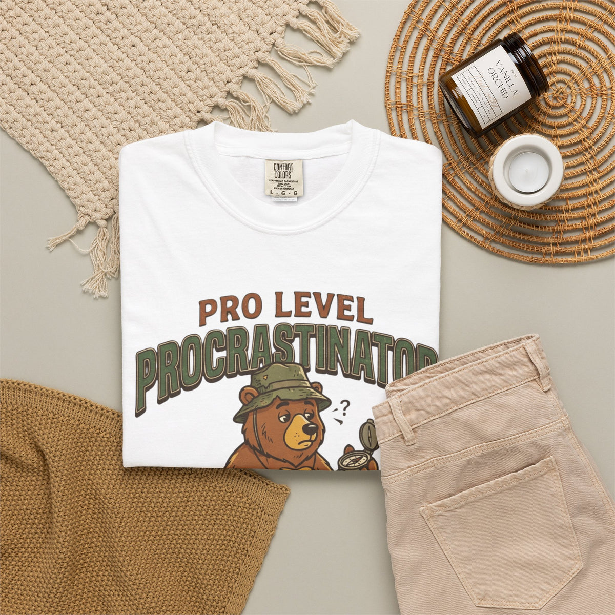 "Pro Level Procrastinator" Unisex Garment-Dyed Tee