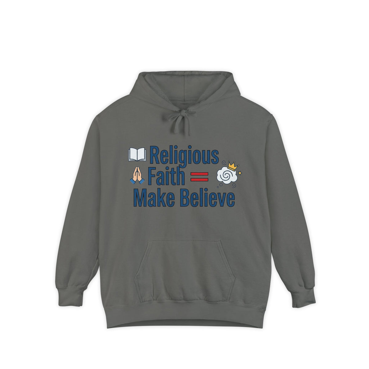 Color: Grey | Make Believe Club Member | Garment-Dyed Hoodie — AttitudeShirts