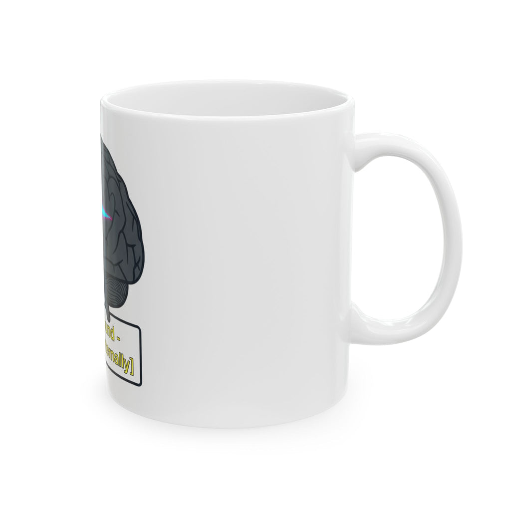 "Screaming Internally" White Ceramic Mug