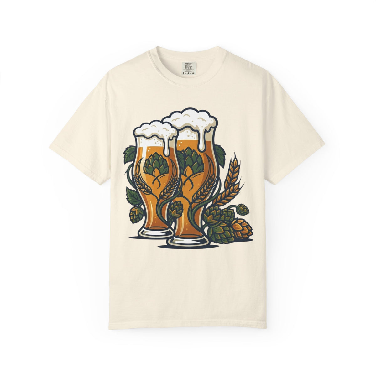 Color: Ivory | Beer Unisex Garment-Dyed Tee