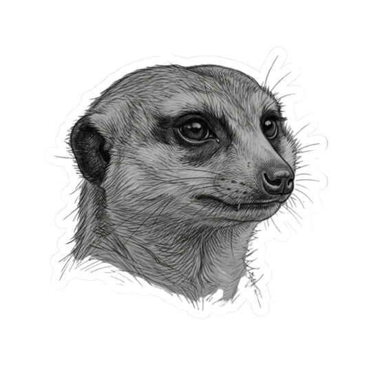 "Pencil Sketch Art Meerkat" Sticker