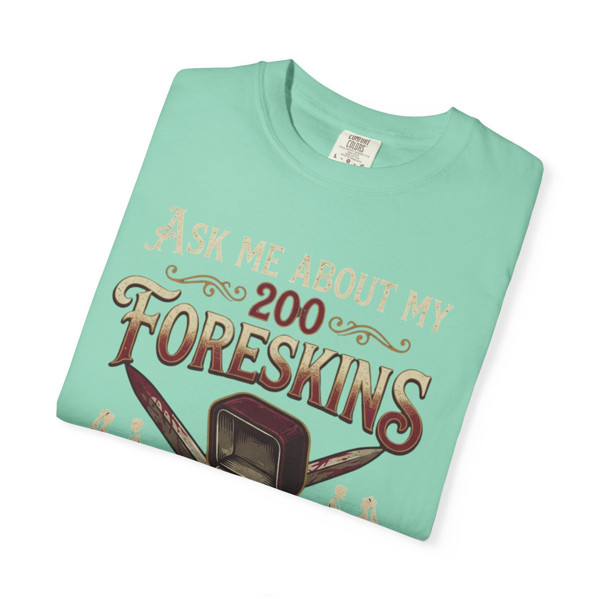 "Good Book Series 200 Foreskins" Unisex Garment-Dyed Tee