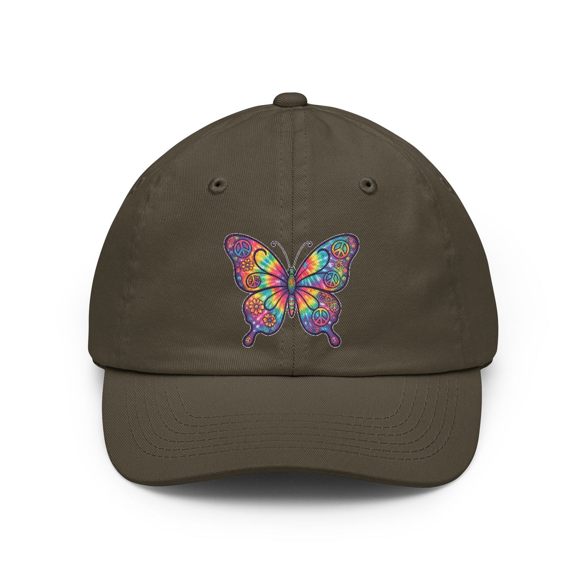 Color: Olive | Hippy Butterfly Dad Hat