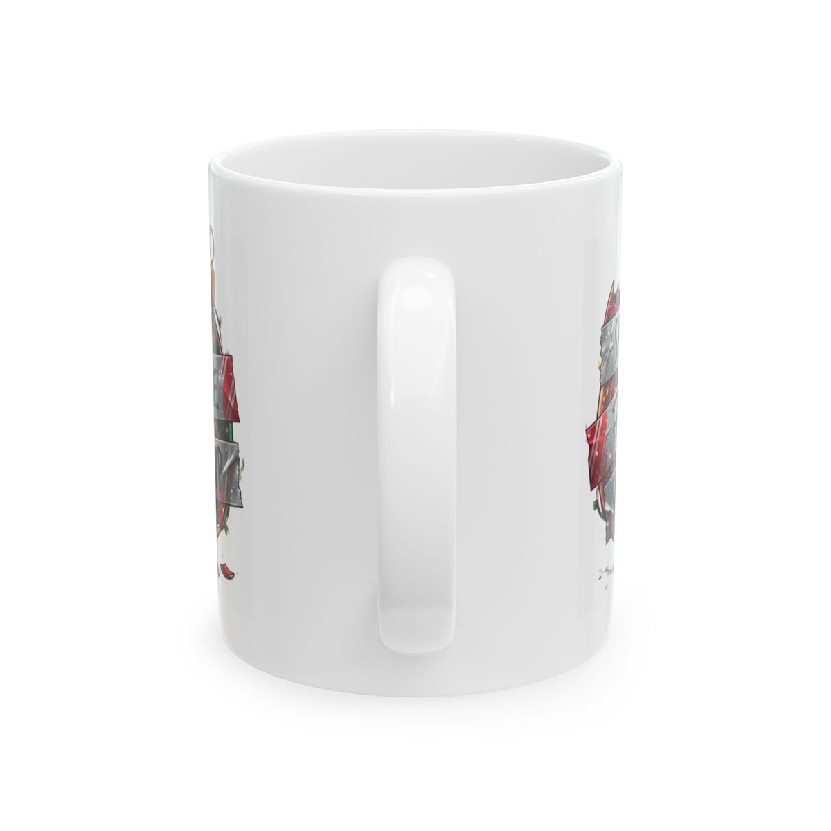 "Santa's Favorite Screw Up" White Ceramic Mug — Graphic