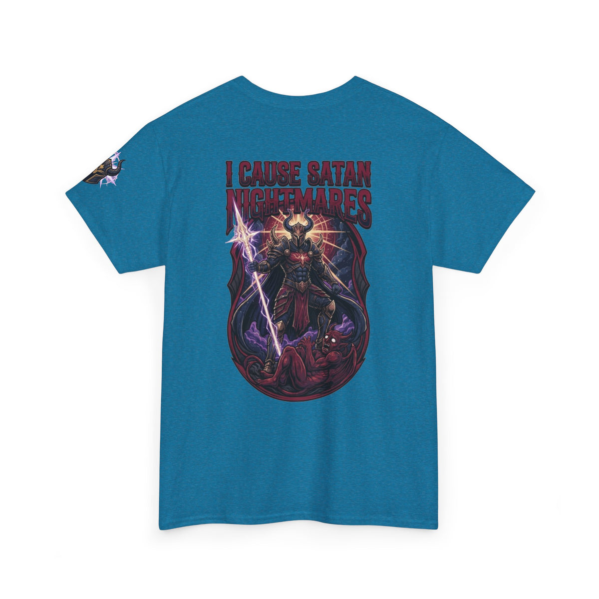 Color: Antique Sapphire | I Cause Satan Nightmares Premium Graphic Tee