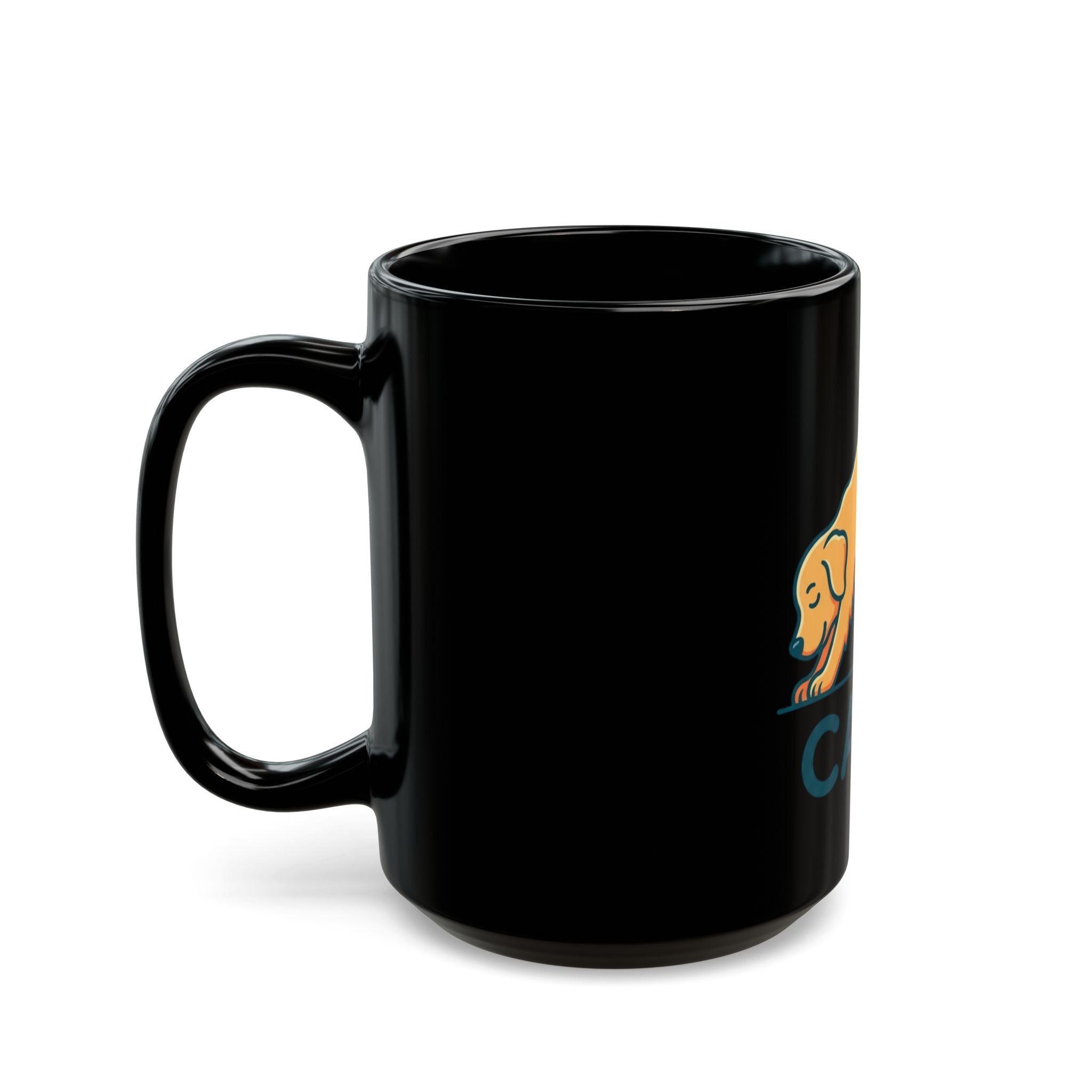 "Dog CALM" Black Ceramic Mug