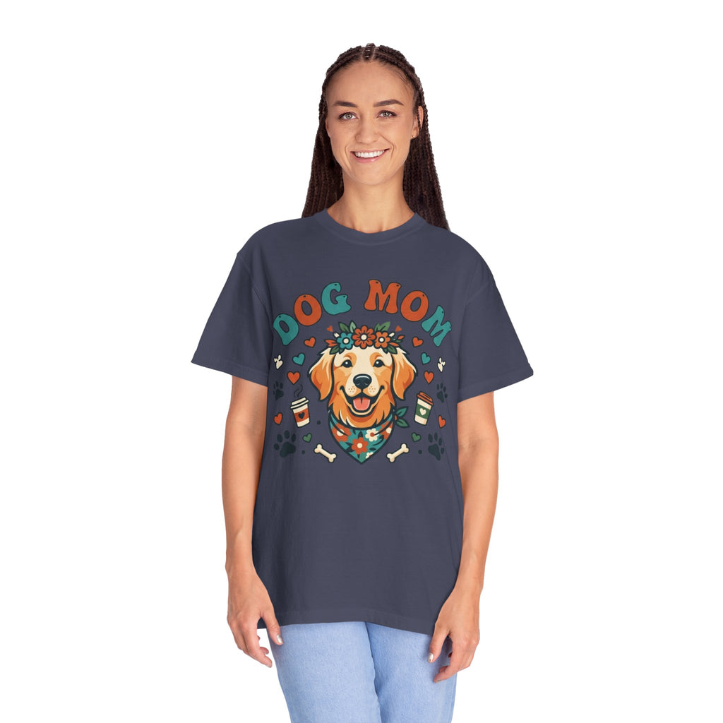 "Dog Mom" Unisex Garment-Dyed Tee