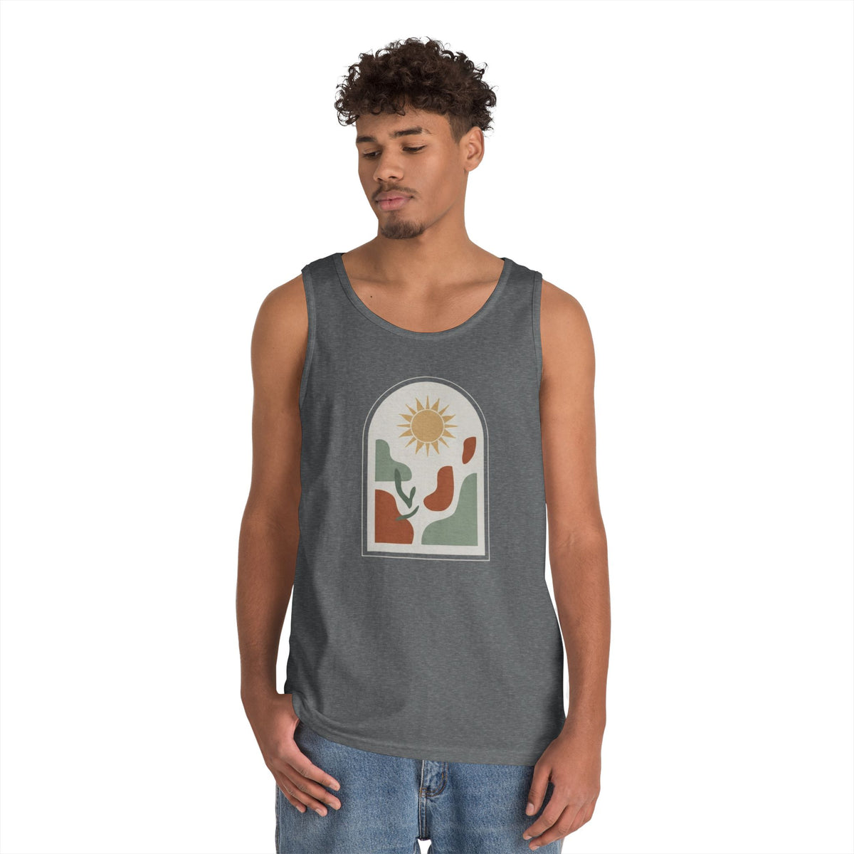 Color: Graphite Heather | Desert Sun Tank Top