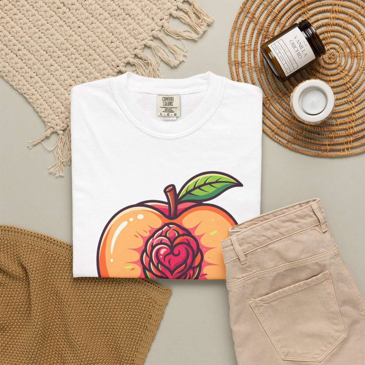"Warm Sweet Juicy" Unisex Garment-Dyed Tee