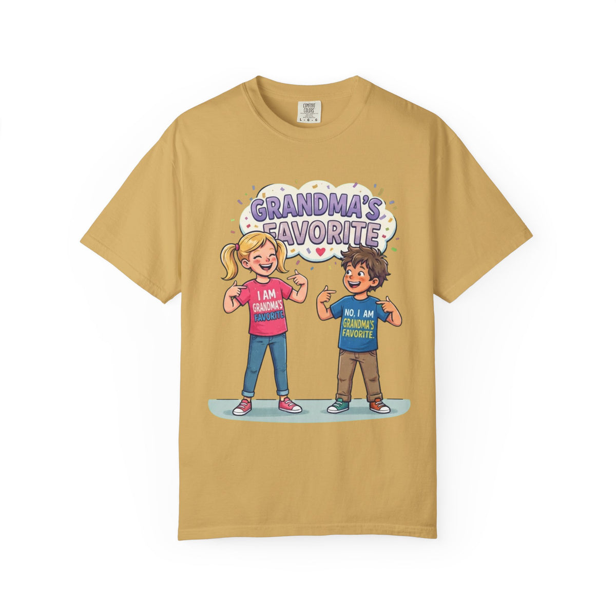 Color: Mustard | Grandma's Favorite Unisex Garment-Dyed Tee