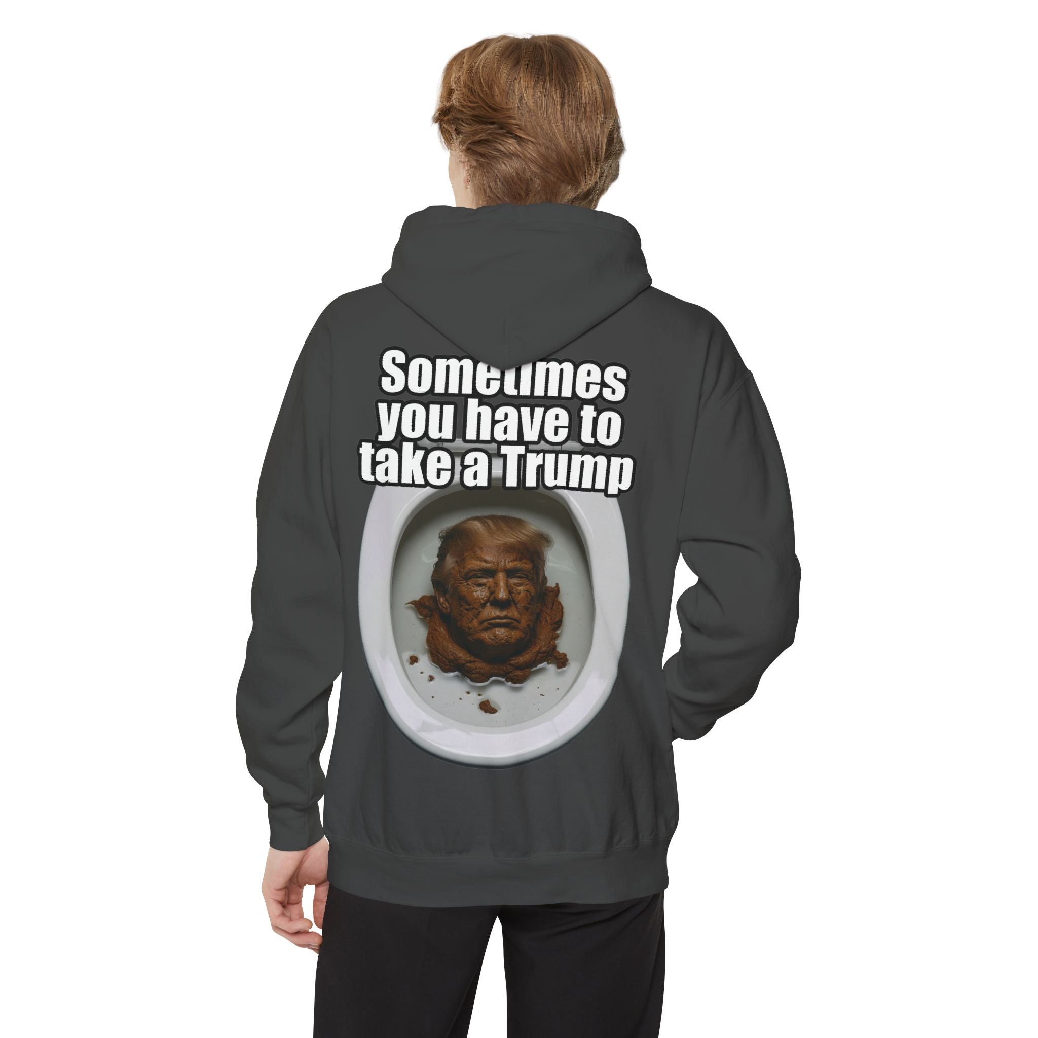 "Sometimes You Have to Take A Trump" Garment-Dyed Hoodie