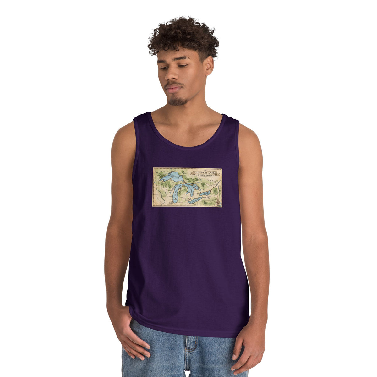 Color: Purple | 51st State Great Lakes Tank Top