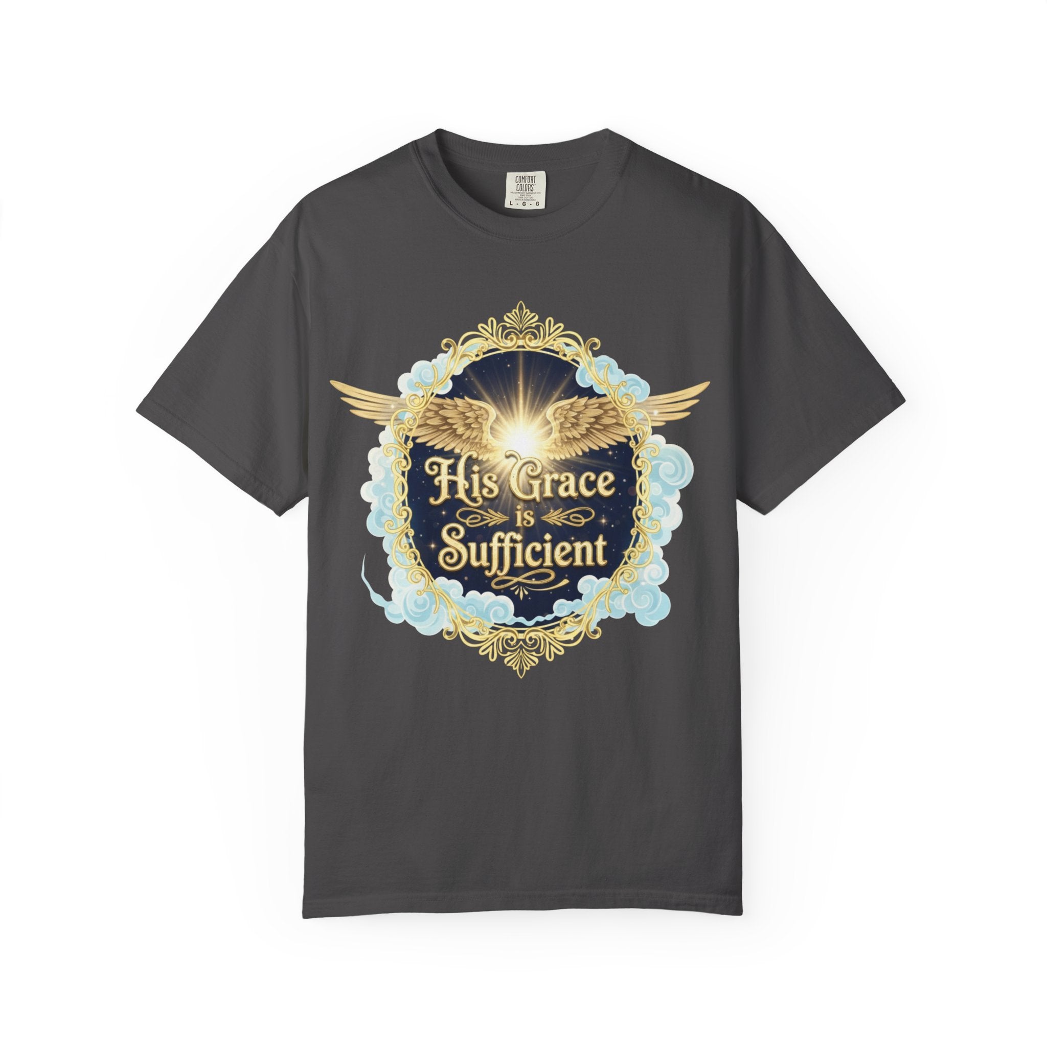 "His Grace is Sufficient" Unisex Garment-Dyed T-shirt