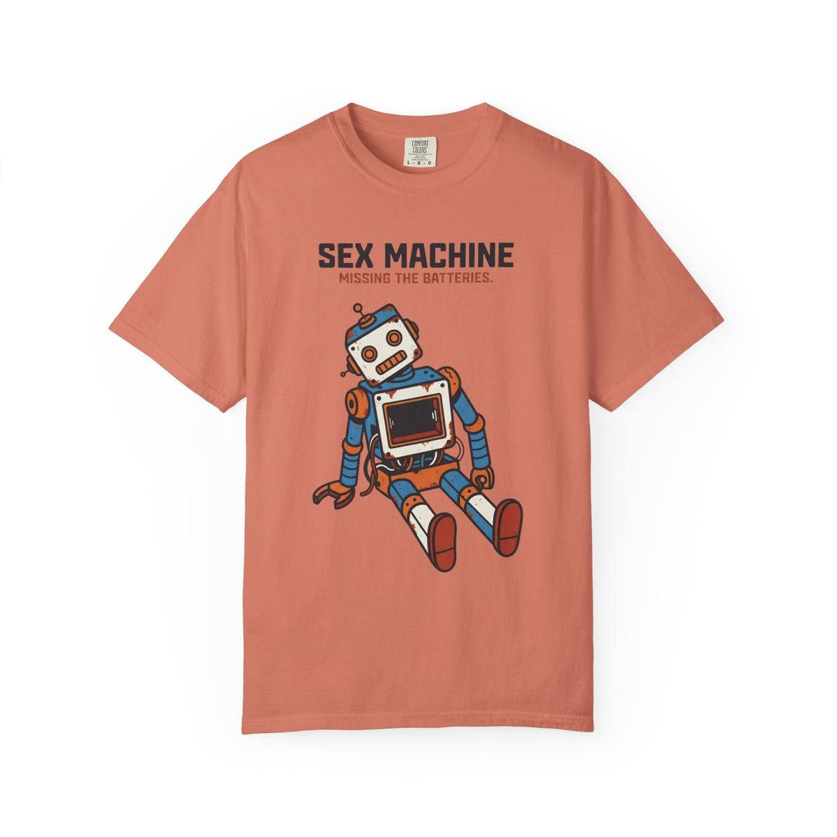 Color: Terracotta | Sex Machine Unisex Garment-Dyed Tee