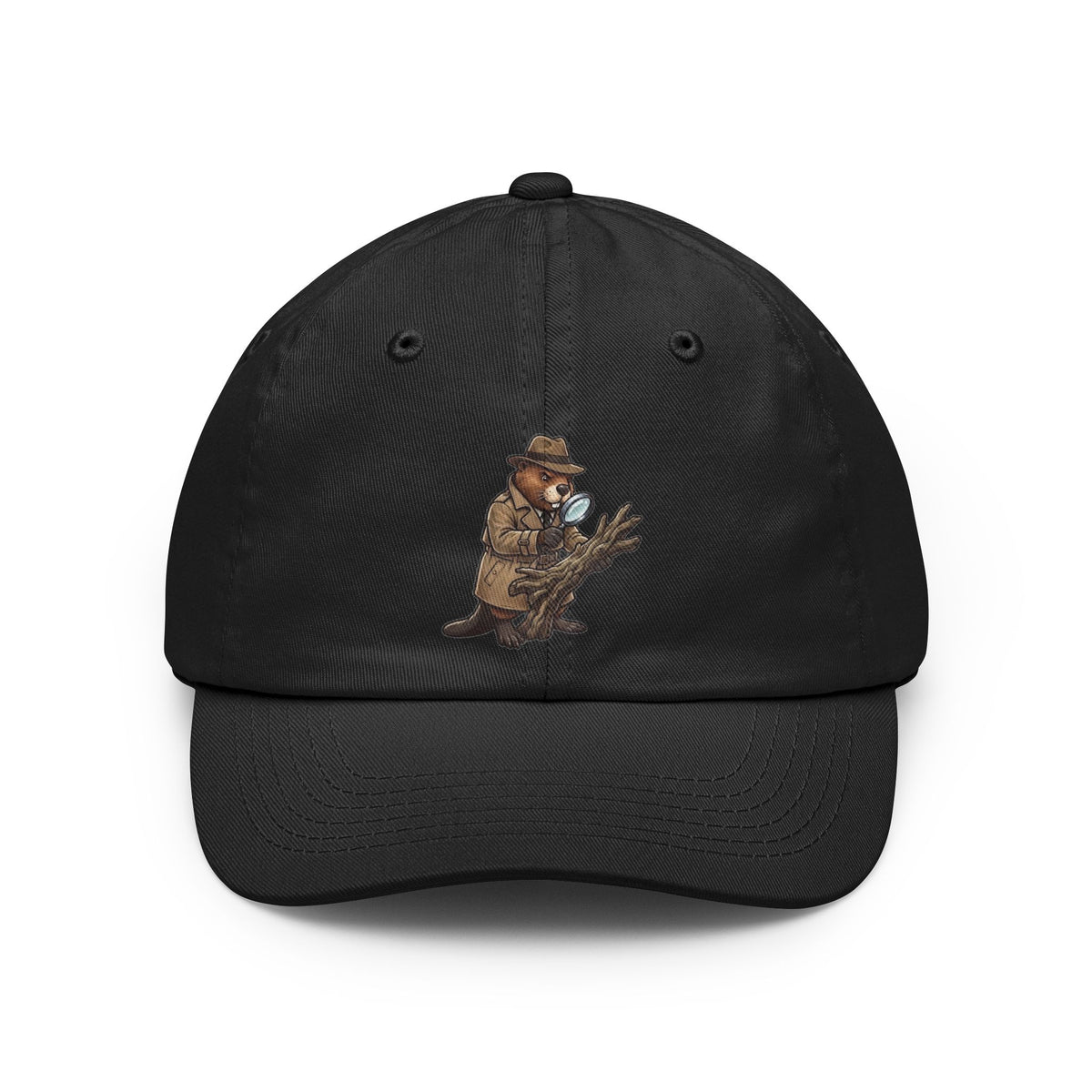 Color: Black | I Know Hard Wood Dad Hat — Graphic