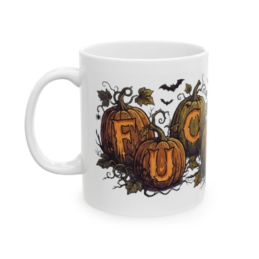 "Pumpkin FU" White Ceramic Mug