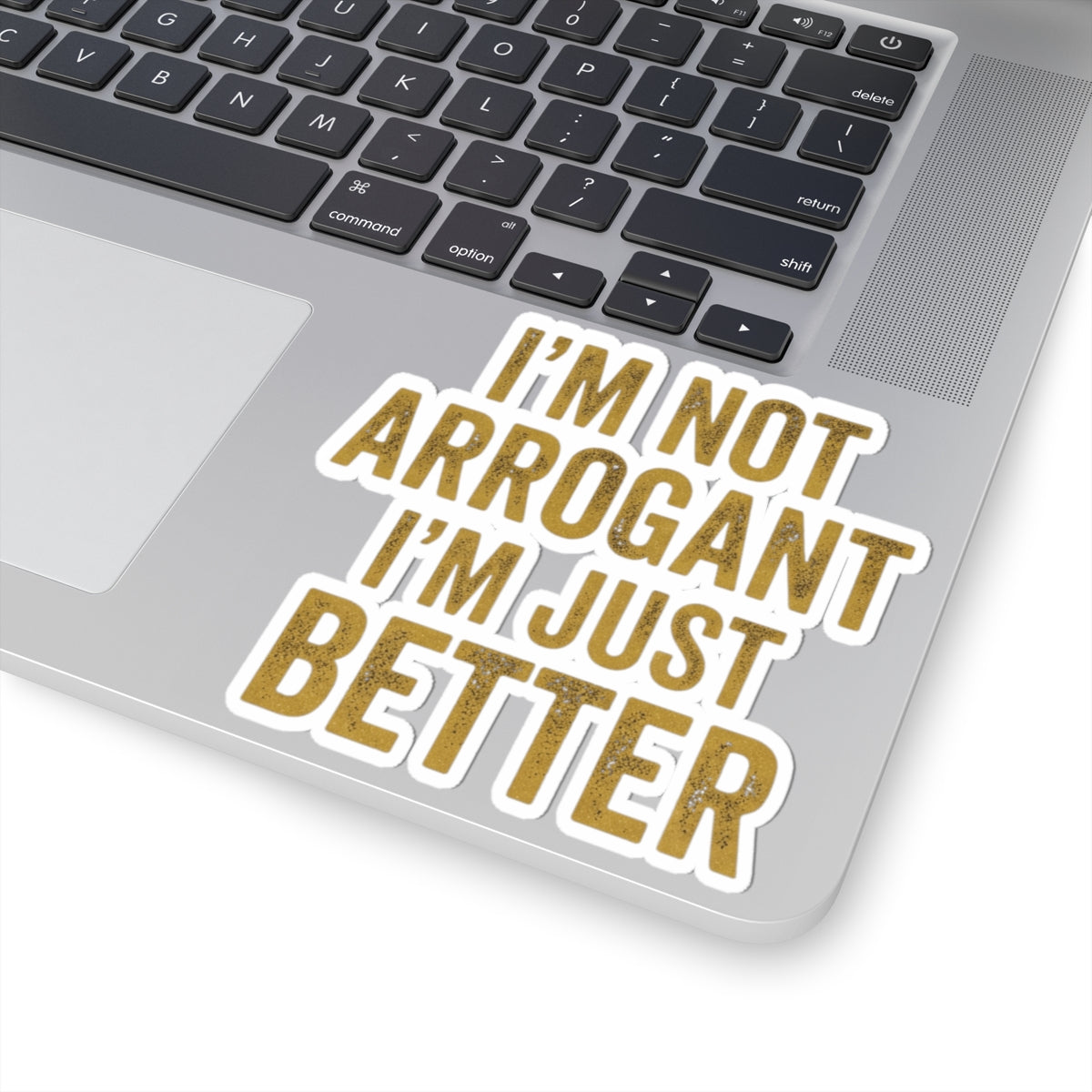 "I'm Not Arrogant" Sticker — Main