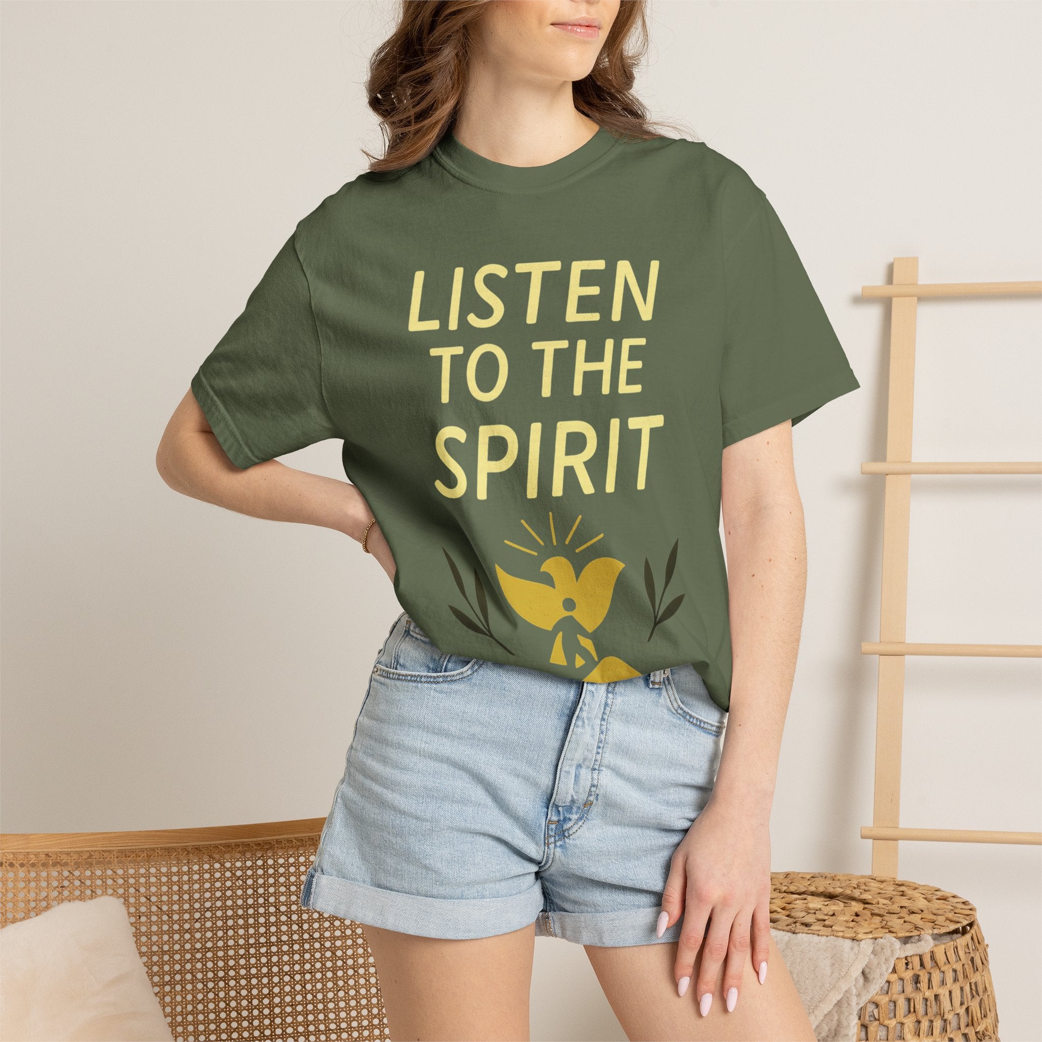 "Listen to the Spirit" Unisex Garment-Dyed T-shirt