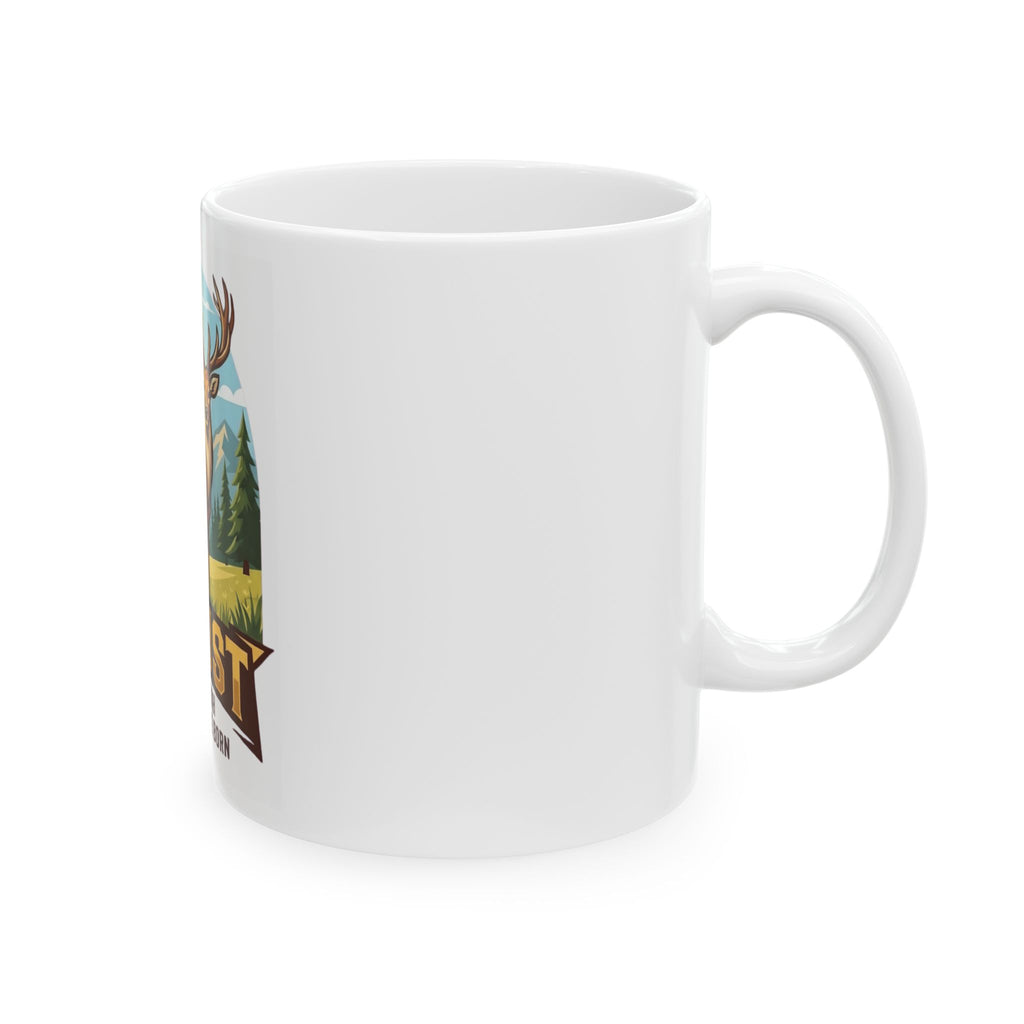 "August Legend" White Ceramic Mug
