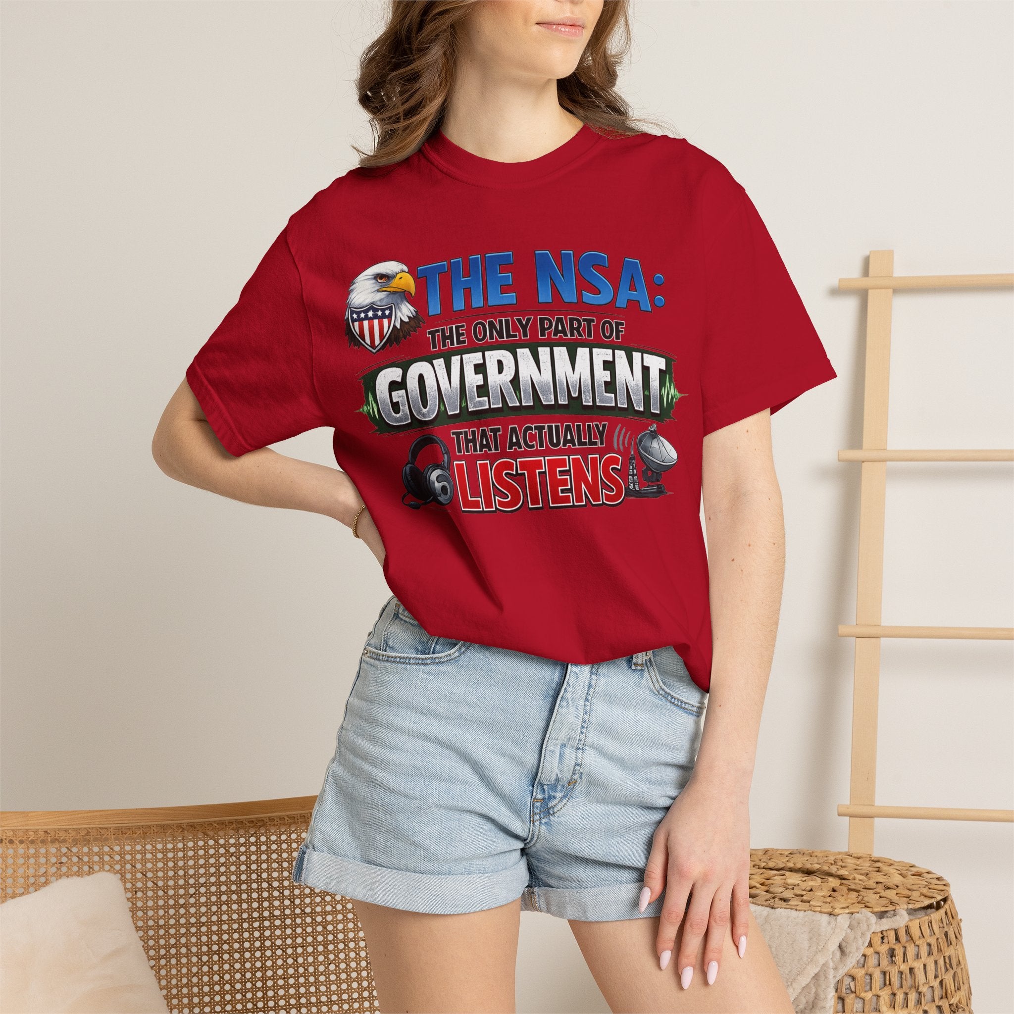 "Finally, Someone Who Cares (Sort Of)" Unisex Garment-Dyed T-shirt