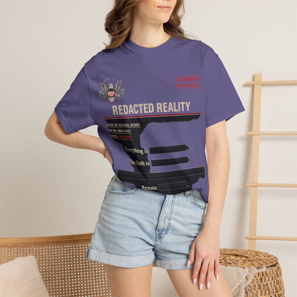 "[REDACTED] for Your Protection" Unisex Garment-Dyed T-shirt