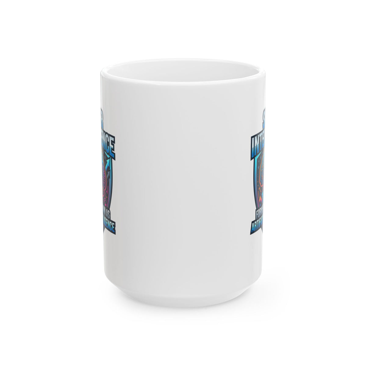 "Super Intelligence" White Ceramic Mug