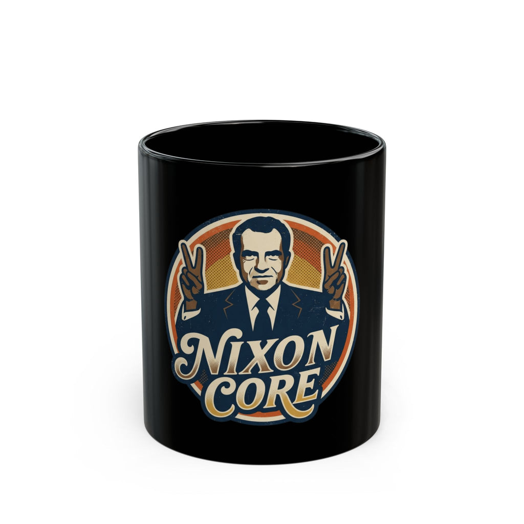 "Nixon Core" Black Ceramic Mug