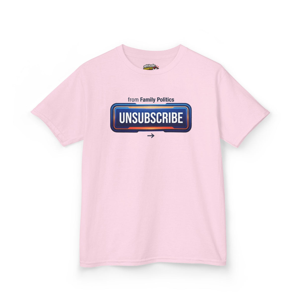 Color: Light Pink | Unsubscribe From Family Politics Kids Tee