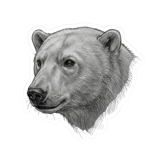 "Pencil Sketch Art Polar Bear" Sticker