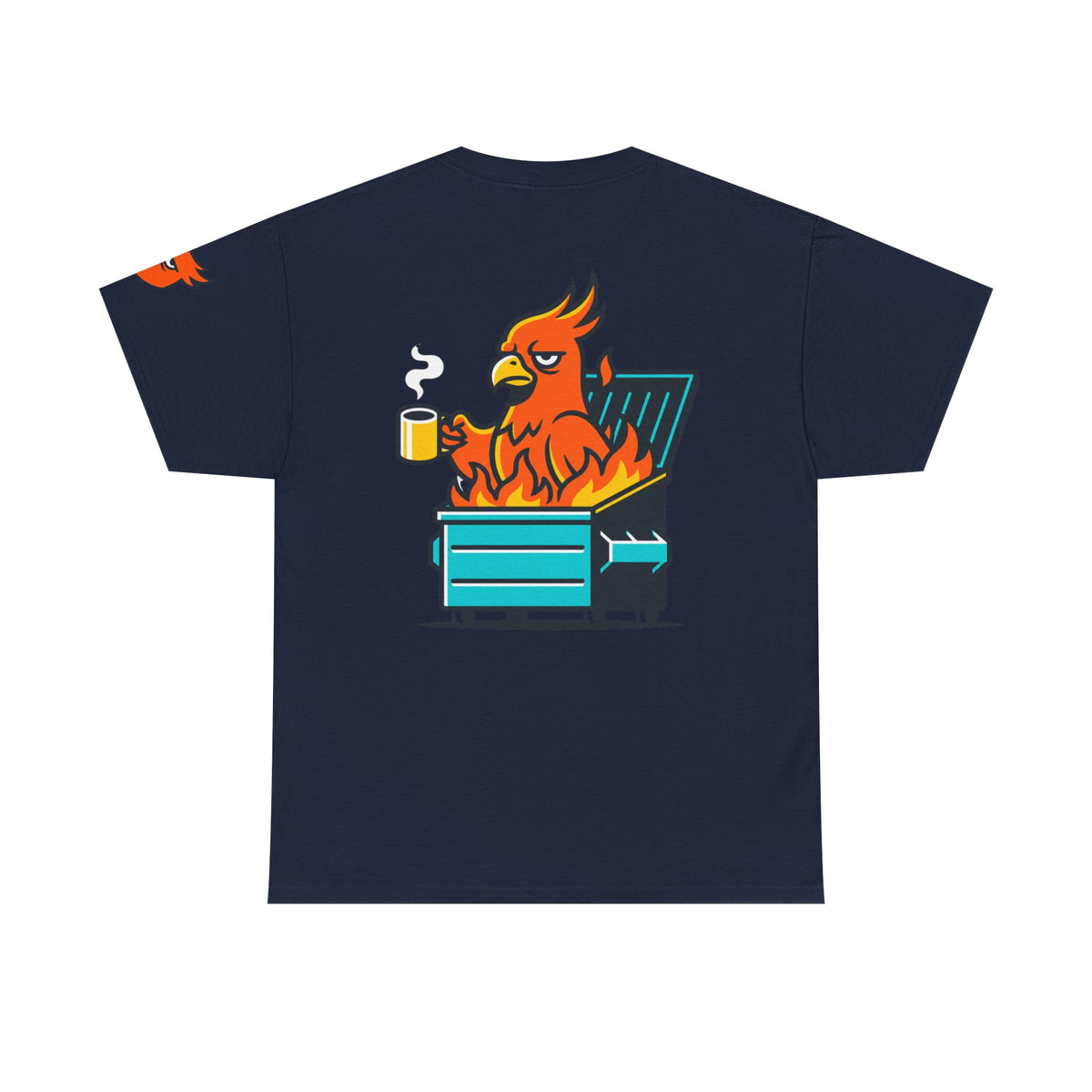 Color: Navy | Dumpster Fire Premium Graphic Tee
