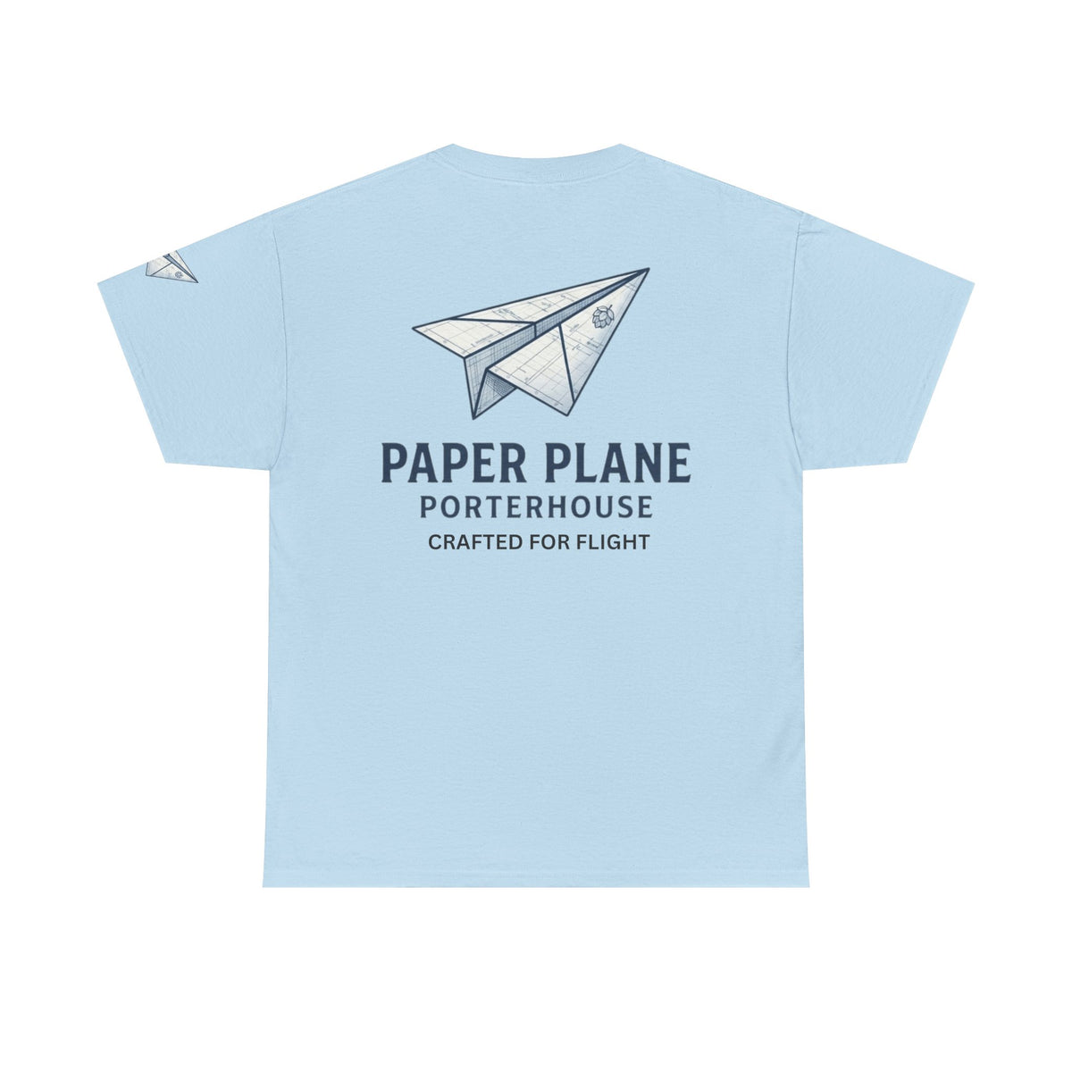 Color: Light Blue | Paper Plane Porterhouse Premium Graphic Tee