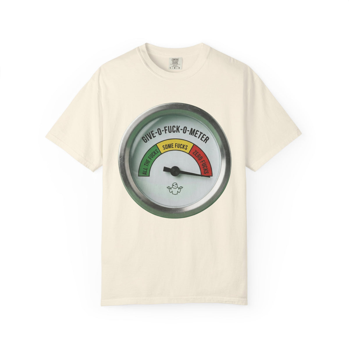 Color: Ivory | Fuck-O-Meter Unisex Garment-Dyed Tee