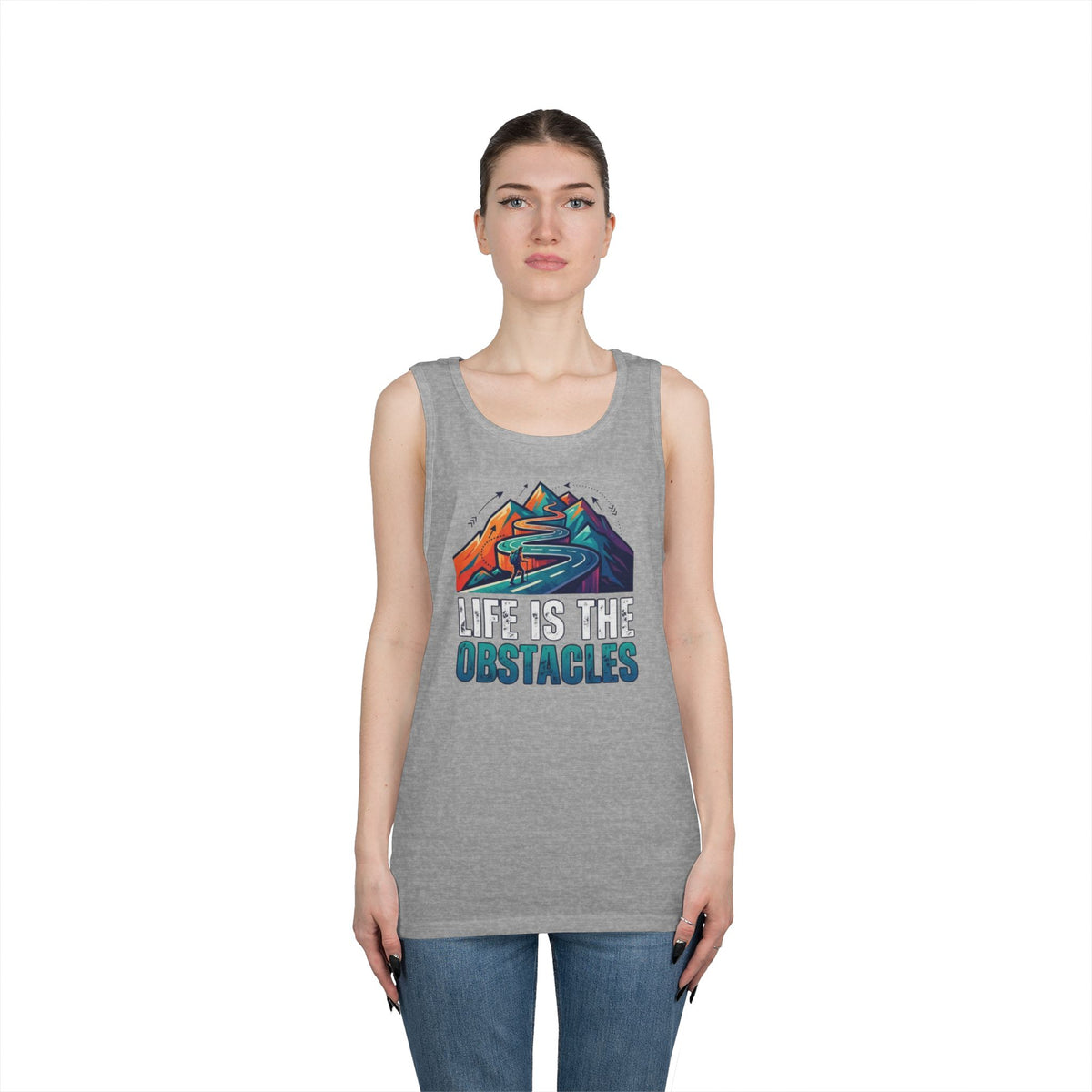Color: Sport Grey | Life Is The Obstacles Tank Top